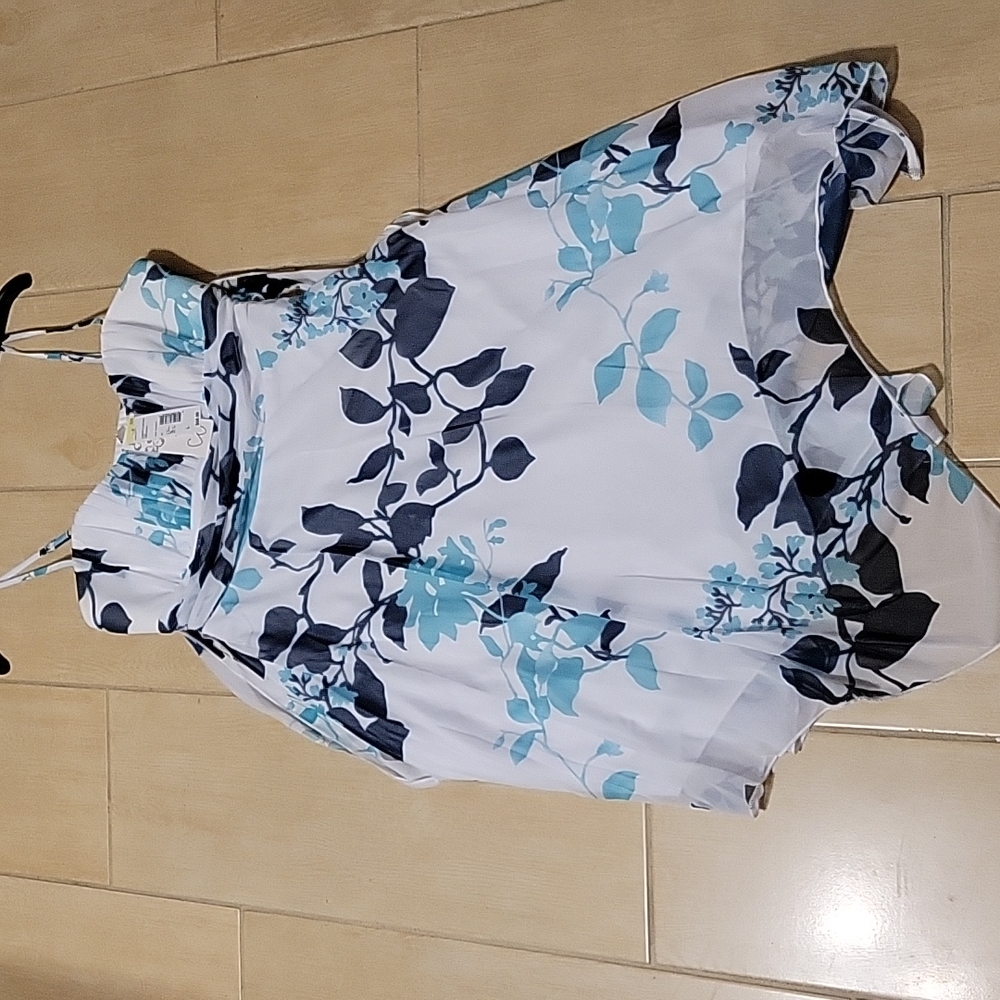 NWT Sparkles Navy Blue/ Light Teal Blue Dress 👗
